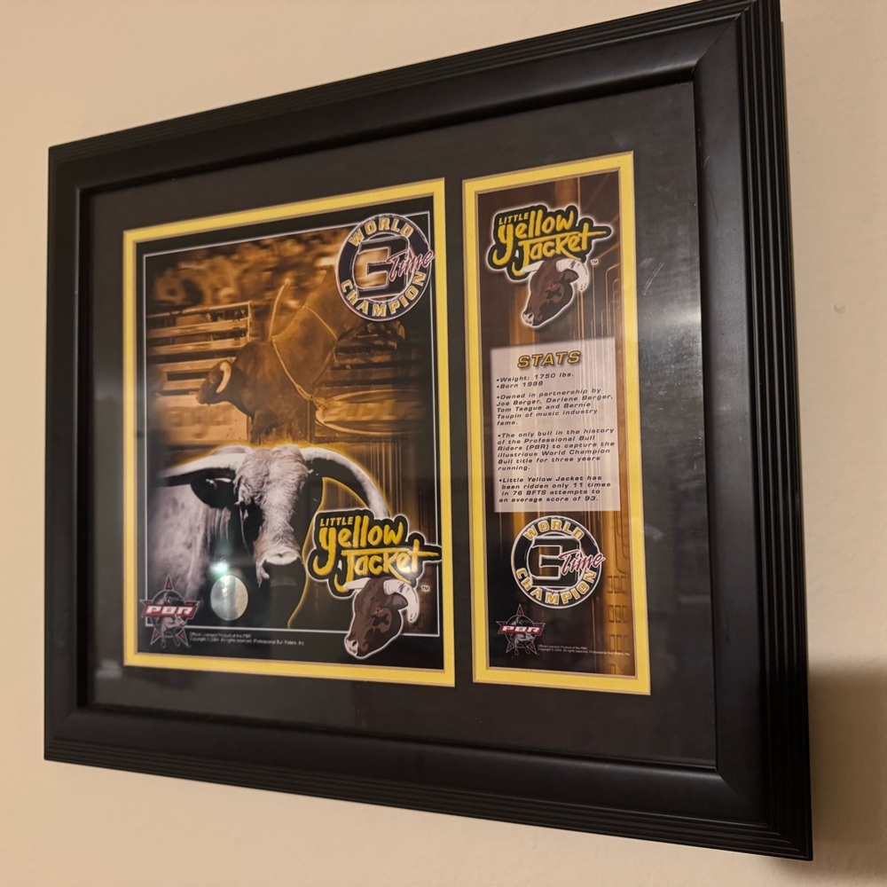Professional Bull Riders Framed Little Yellow Jacket Framed Memorabilia